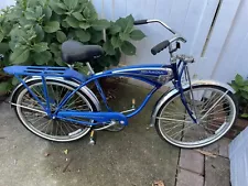 Schwinn Deluxe Phantom Tank 26” Men’s Cruiser Bicycle Beautiful BLUE!