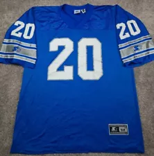 Vintage Barry Sanders Jersey Mens Size 52 Blue Home Y2K Detroit Lions 90s