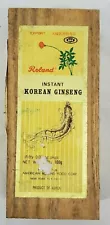 Instant Korean Ginseng - Import Wooden Box by American Roland Foods Co. - c.1970