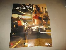 Need For Speed Most Wanted PC PS2 Xbox Gamecube Promo Foldout Poster / Map