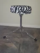 Drum Seat Cover Zebra Print small round stool cover