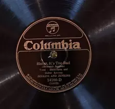 Columbia 14100D Hezikiah Jenkins SISTER IT's TOO BAD skiffle 78pm BLUES E-/V+