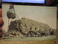 O5 MONTANA Postcard Stacking Hay Farm Hoist Lift Horse Cart Wagons Bale Straw