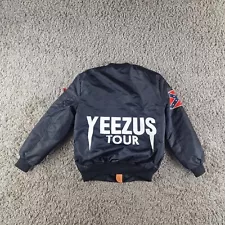 Yeezus Tour Jacket Mens Medium Black Bomber Limited Edition Kanye West G4-A3