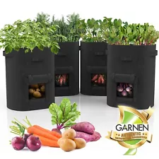 Garnen [4 PACK] 7 10 Gallon Non Woven Garden Vegetable Potato Planting Grow Bag