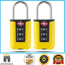 2 Pack TSA Approved Locks for Gun Case & Lugagge & Revolver , Yellow Padlock