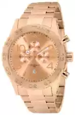 Invicta Elegant Ocean Chronograph Rose Dial Rose Gold-tone Men's Watch 1271