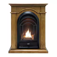 ProCom Ventless Gas Fireplace With Corner Mantel, 15K BTU, T-Stat, PCS150T-A-TA