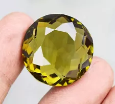 66.20 CT Natural Round Cut Dark Green Peridot Certified loose Gemstone For Sale