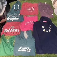 Lot Of 8 Shirts & Sweatshirts womens Small Lily Pulitzer Eagles Etc (gr4-1)