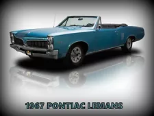 1967 Pontiac Lemans Convertible NEW Metal Sign: Pristine Restoration!