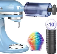 Shaved Ice Attachment for Stand Mixe -Snow Cone Maker & 10 Ice Molds, discount