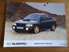 FOR SUBARU IMPREZA TURBO CATALUNYA CAR SALES BROCHURE PHOTO P998 KOV