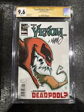 What If Venom Possessed Deadpool? #1 CGC 9.6 SS Signed Skottie Young