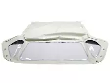 Fits: New Triumph TR6 1969-76 Soft Top WHITE With zippered plastic window