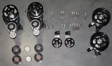 Black CVF Racing Front Accessory Drive Kit Components for Small Block Chevy