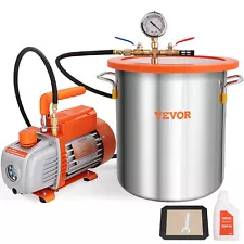 VEVOR 5 Gallon Vacuum Chamber and 3.5CFM Single Stage Pump Degassing Chamber Kit