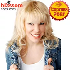 W915 Shazza Blonde Layered Costume Wig Hair Bogan Redneck 80's Mullet Accessory