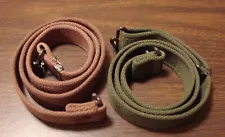 2, "never used" Vintage Original Daisy BB Gun Rifle Slings / 1 Brown / 1 Green