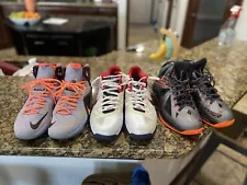 Lot of Nike LeBrons - 3 Pairs (Olympic, Lava)