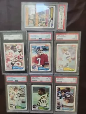 1982 Topps Football PSA 8 9 Lot 7 Cards Steelers Team See Other Items For Sale