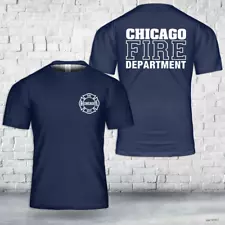 Chicago Fire Department T-Shirt US Firefighter Tee Shirt Birthday Gift For Men