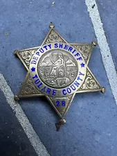 New ListingAntique Obsolete Deputy Sheriff Tulare County, LA Stamp, Not Modern Police Badge