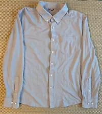 Western Rise Limitless Merino Wool Button Down Shirt Smoke Gray Men's Size Large