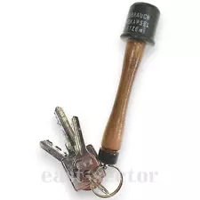 Key Chain German Army Wooden Hand Grenade M24 Potato Masher WW2 WWII Pendant