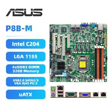 Intel C204 Motherboard ASUS P8B-M LGA1155 DDR3 for Intel Core i3-2100 Pentium