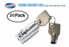 QTY (20) - Plug locks vending machines-soda, snack, Pepsi, Coke machine - #1452