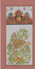 Hand Made Indian Miniature Painting Of Animal Flower Katta 6x11.5 Inches