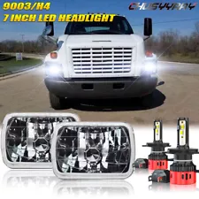 Pair 155W 7x6" Led Headlights Hi/Lo for GMC TopKick C6500 C5500 C4500 Truck