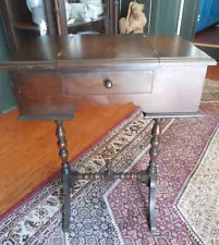 Antique Mahogany Sewing Table, Cabinet