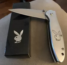 PLAYBOY Bunny Pocket Knife Etched Bunny Original Package