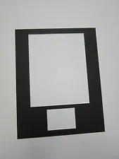 Picture Frame Mats 11x14 for 8x10 & 3x5 Card Black SINGLE SET OF 6 #28B SALE