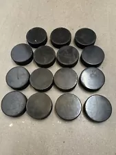 Lot of 15 Blank NHL Hockey Pucks