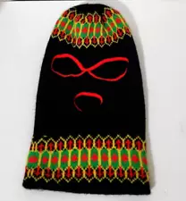 Vintage Knit Ski Mask Robber Mask Full Face 3 Hole Multi-color Balaclava