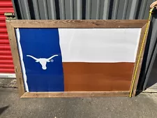 Barn Wood Framed University of Texas / Texas Flag