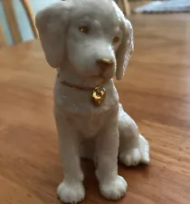 Lenox Porcelain Dog Golden Retriever Lab Puppy Figure Gold Trim