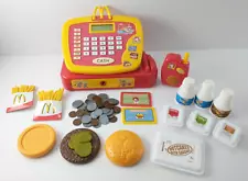 2004 McDonalds Kids Play Pretend CASH REGISTER + Food & Accessories READ BELOW!