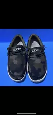 Hey Dude Wally Linen Loafer Size Y4 Slip On Shoes Camo