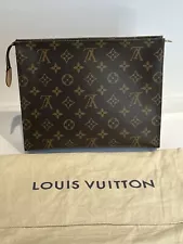 Louis Vuitton Toiletry Monogram Pouch 26 Brown Canvas