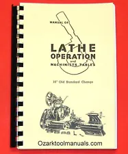 Atlas Craftsman Manual of Metal Lathe Operation Book for Old 10" Standard 0037