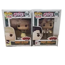 Funko Danny Zuko 555 & Sandy Olsson 554 Grease 40th Anniversary NEW IN PROTECTOR