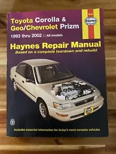 TOYOTA COROLLA GEO/CHEVROLET PRISM 1993-2002 Haynes Car Repair Manual 92036 (For: 1993 Toyota Corolla)