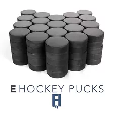 Bulk Blank Ice Hockey Pucks - Case of 50 Black Pucks - Official Regulation 6oz