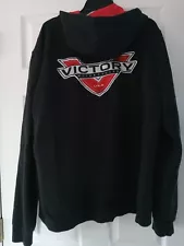 New ListingVictory Black Men's Motorcycle Hoodie for Bikers Zipup Size XL