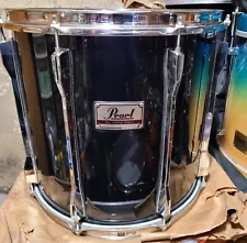 VINTAGE PEARL MLX ALL MAPLE 15" X 14" DEEP TOM DRUM BLACK LACQUER 80S 90S TAIWAN