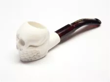 Miniature Meerschaum Pipe - SKULL